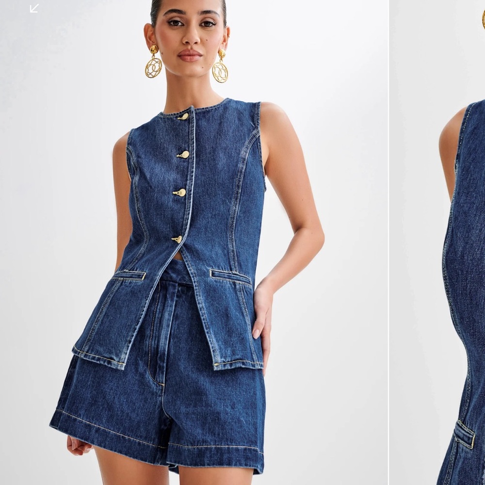 SOLD - Meshki Abel Denim Top